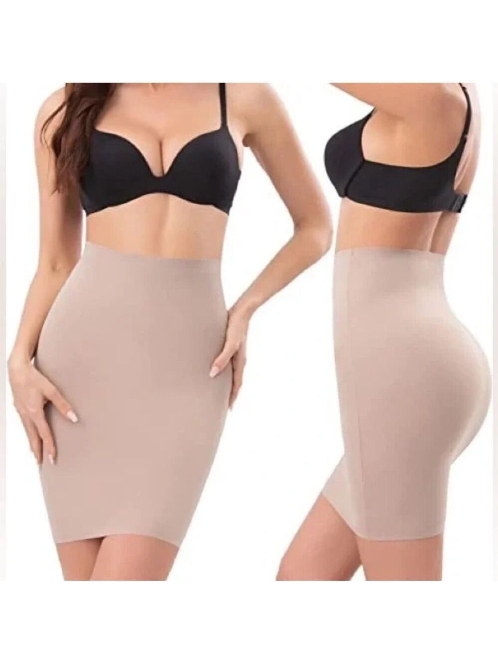 L • Assets by Spanx • Power Mesh Shaping Tummy Smoothing Half Slip - Beige